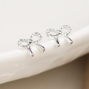 Alternative view of Sterling Silver Little Bow Studs