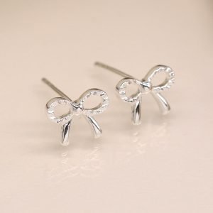 Sterling Silver Little Bow Studs
