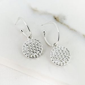 Alternative view of Waffle Disc Earrings