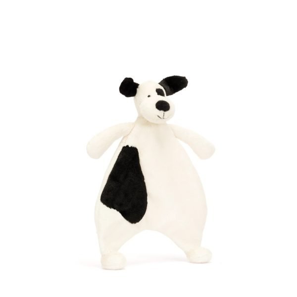 Jellycat Black and Cream Puppy Comforter