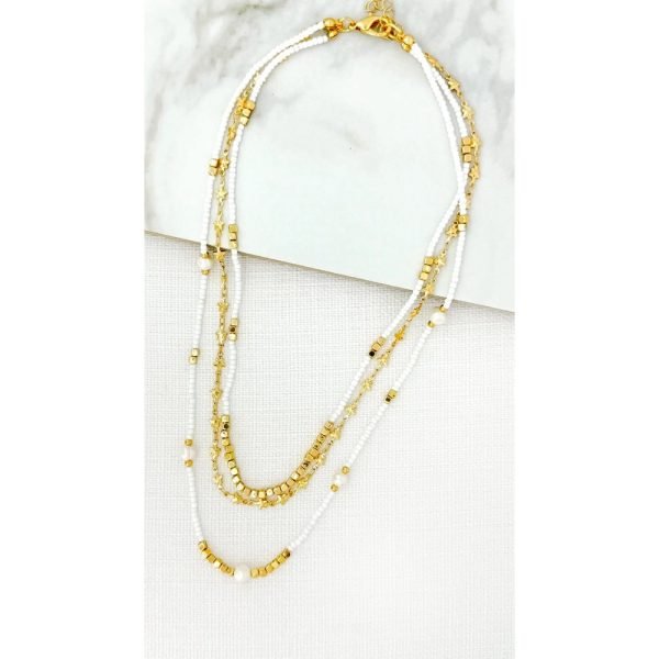Multi Layered Short Beaded Stars Necklace