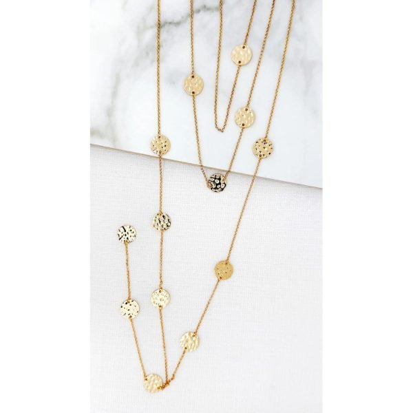 Triple Layer Disc Necklace