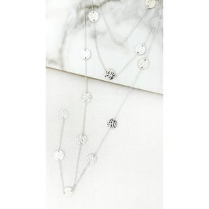 Alternative view of Triple Layer Disc Necklace