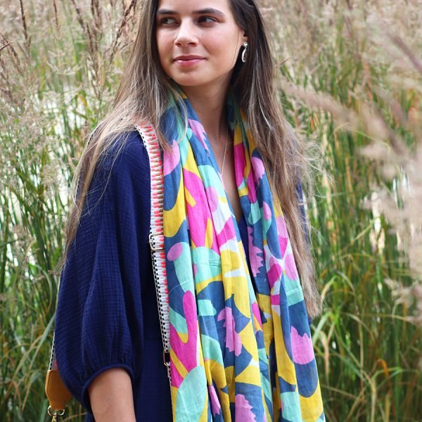 Organic Cotton Abstract Print Scarf