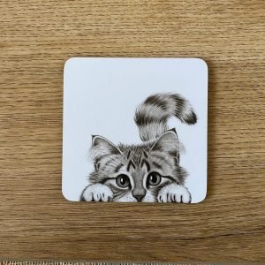 Alternative view of Pencil Drawn Animal Coaster
