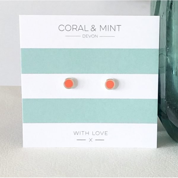 Coral enamel studs