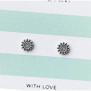 Silver Sun Studs
