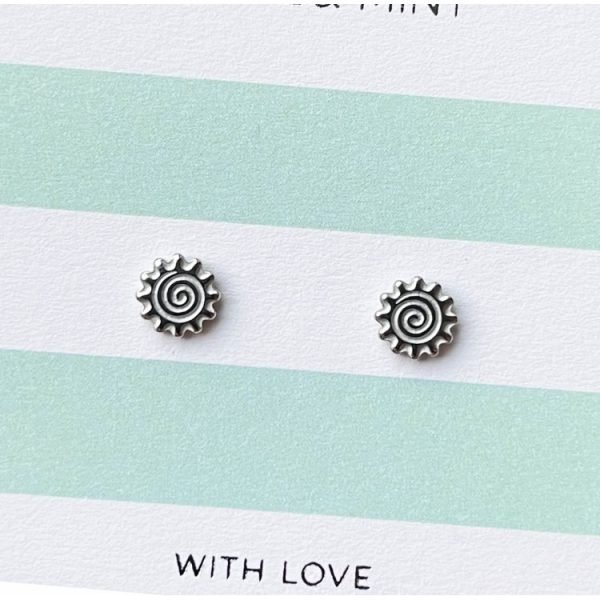 Silver Sun Studs
