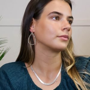 Alternative view of Silver plated liquid chain necklace