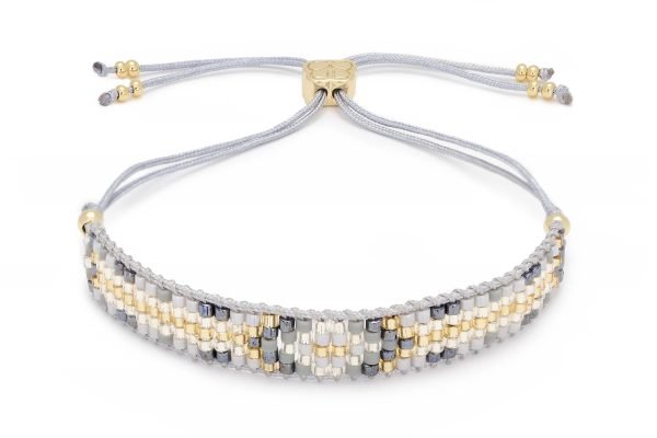 Fantasy grey friendship beaded bracelet