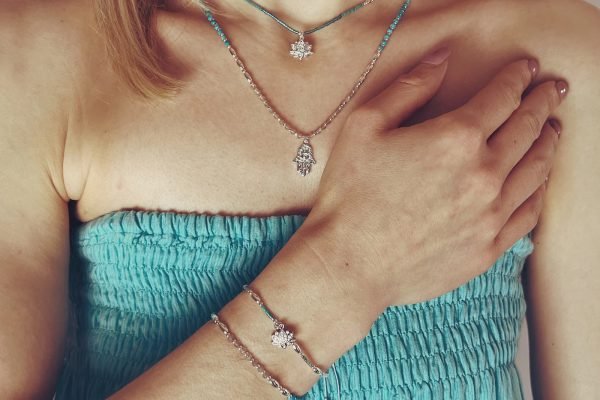 Gaea Lotus Flower Silver Necklace