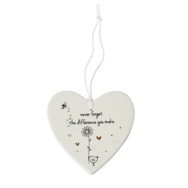 Never Forget The Difference You Make Hanging Heart