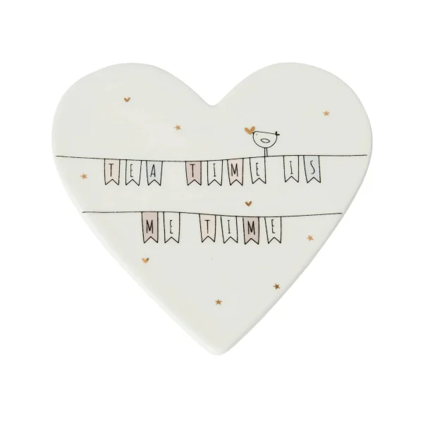 TeaTime Is Me Time Heart Coaster