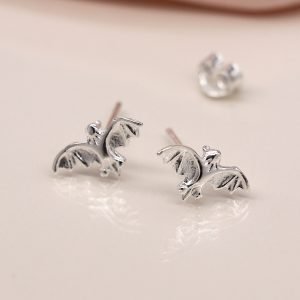 Alternative view of Sterling Silver Bat Earrings