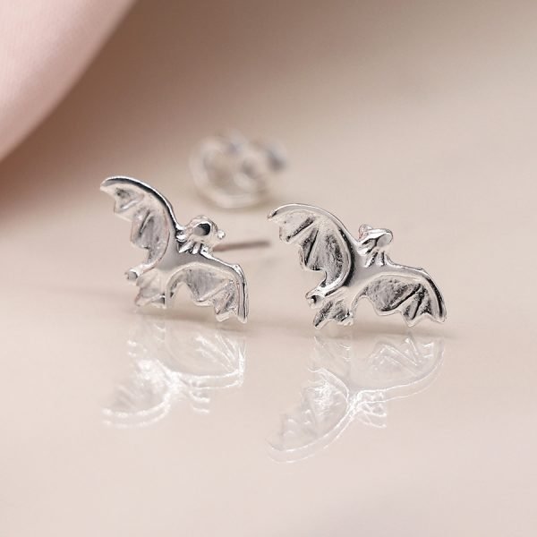 Sterling Silver Bat Earrings