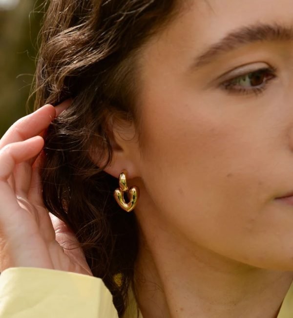 Statement Heart Drop Earrings