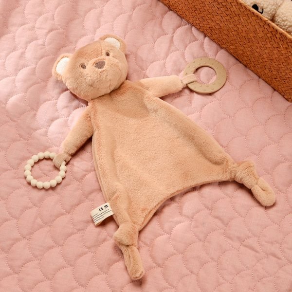 Bear Comforter with Silicone Ring Teether