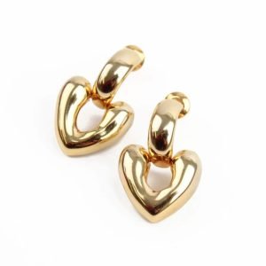 Alternative view of Statement Heart Drop Earrings