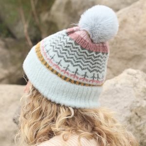 Alternative view of Fair isle Knit Bobble Hat