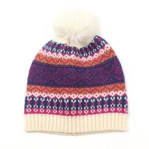 Fair isle Knit Bobble Hat