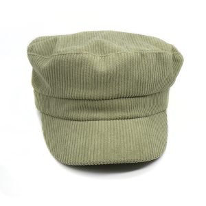Alternative view of Sage Green Corduroy Baker Boy Hat
