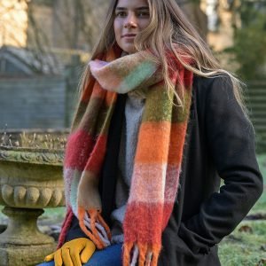 Warm Winter Checked Scarf