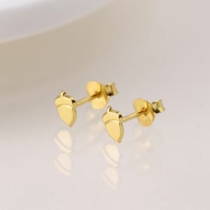 Alternative view of Gold Plated Acorn Earrings