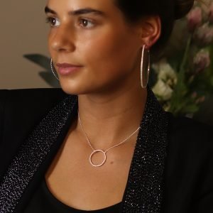 Sparkling Circle Pendant Necklace