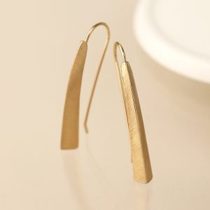 Modern Minimalist Brushed Texture Drop Earrings