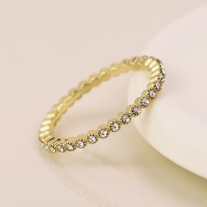 Alternative view of Gold Plated Crystal Eternity Band