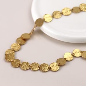 Solara Gold Disk Necklace