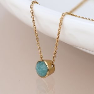 Aqua Gold Amazonite Necklace