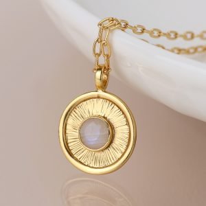Luna Gold Moonstone Necklace