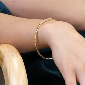 Alternative view of Luxury Gold Plated Rainbow Crystal Bangle
