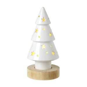 Tall white porcelain stars tree