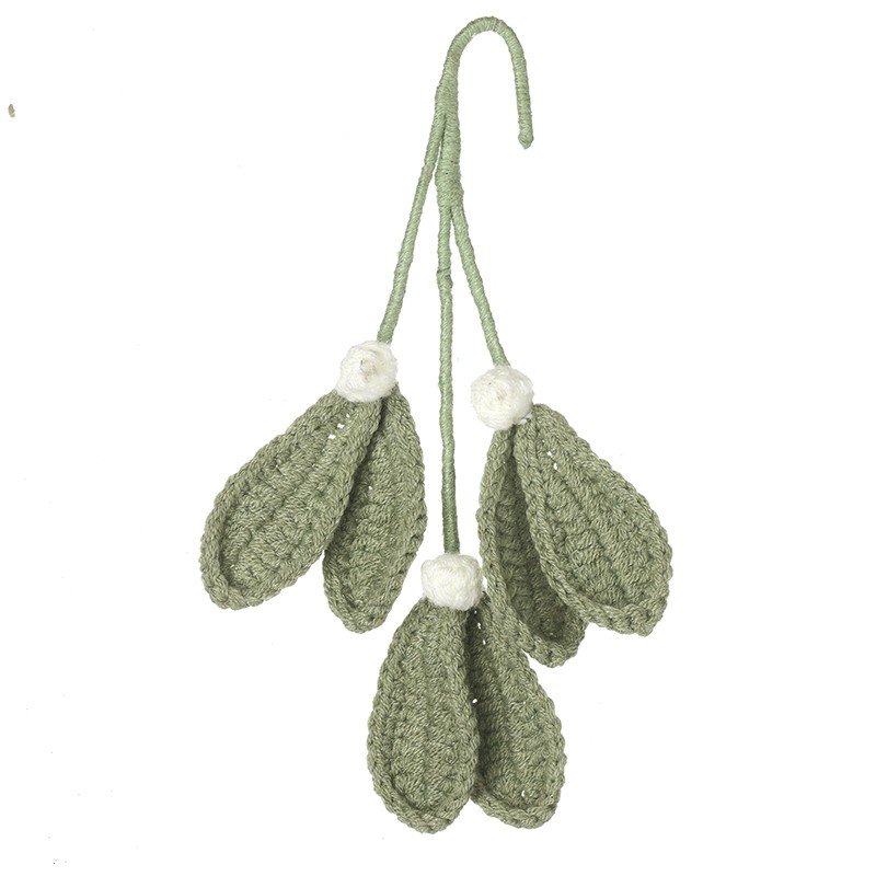Green Knitted Mistletoe Decoration