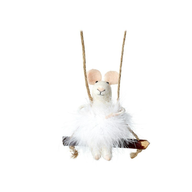 Felt Mouse on a swing