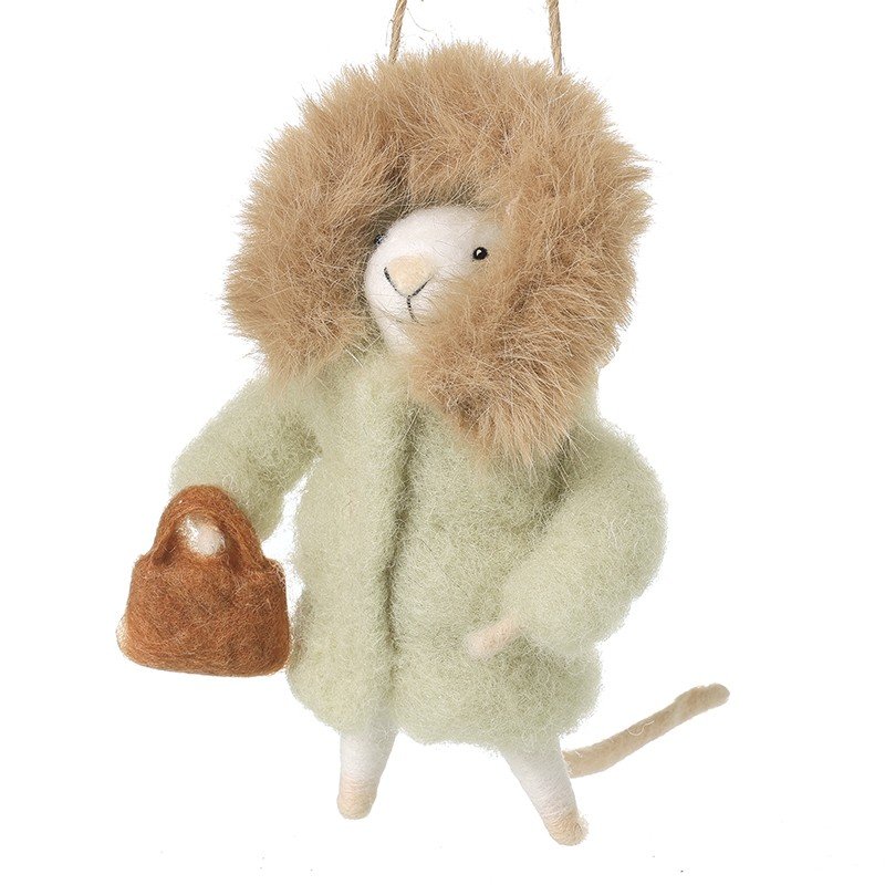 Felt Mouse in a Green Coat