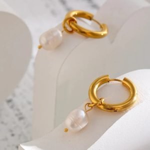 Pearl Hoop Earrings