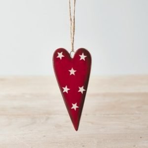 Small red heart hanging decoration