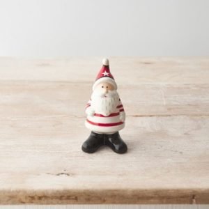 Red and White Santa Ornament