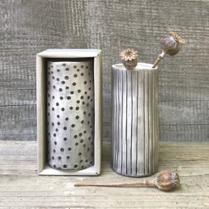 Medium hand painted vase