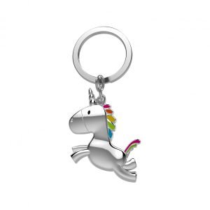 Alternative view of Jumping Unicorn Key Ring