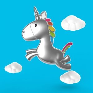 Jumping Unicorn Key Ring