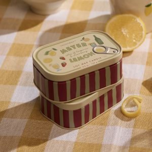 Bistro Printed Tin Candle
