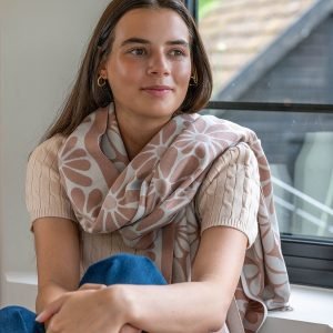 Alternative view of Floral Silhouette Jacquard Scarf