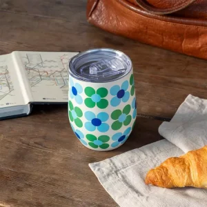Blue and Green Daisy Travel Cup