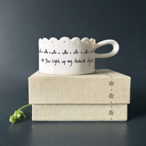 Handled tea light holder You Light up