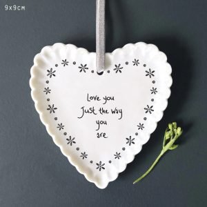 Scallop heart Love you just the way you are